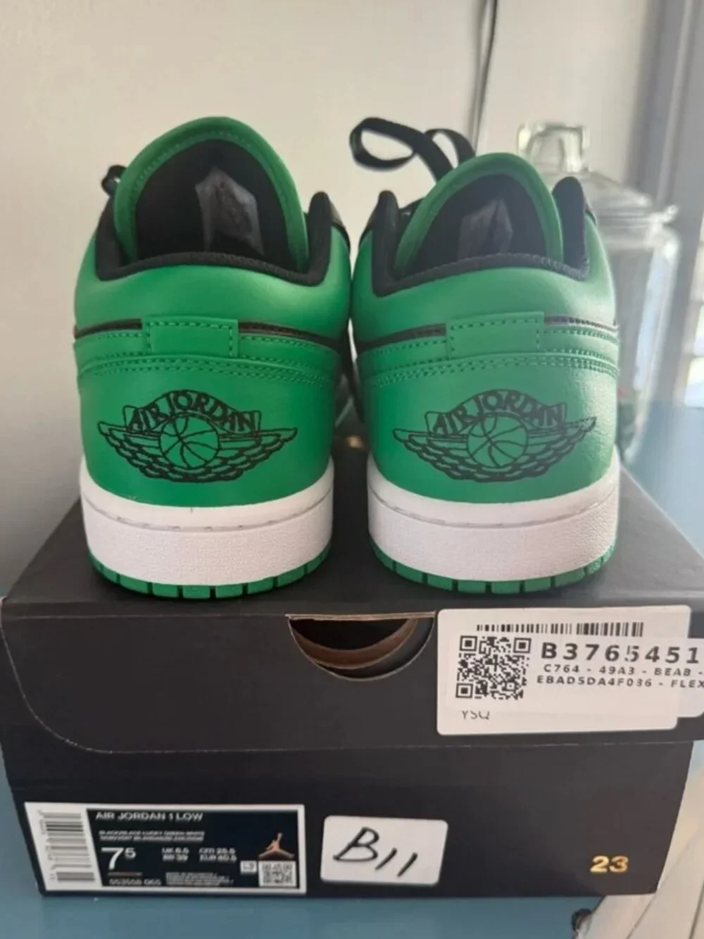 Jordan 1 Low Lucky Green Men's 7.5